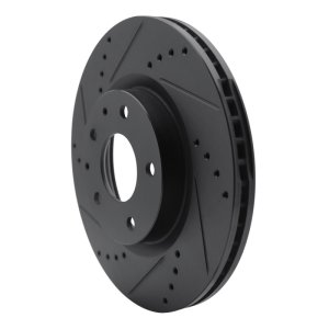 Mazda CX-30 Brake Rotor (1) - Front Left - R1 Concepts - Drilled & Slotted - Black - `19-`25